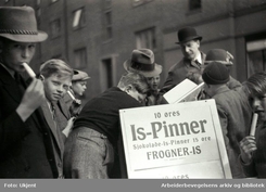 Frogner-is selges på 1. mai 1938Foto: Arbeiderbevegelsens arkiv<br>