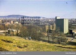 Kuba og kornsiloen i 1958Foto: Gladtvet / Oslo Museum<br>