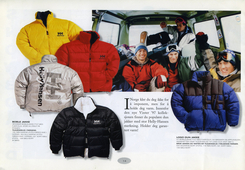 1997: HH ble mer kjent som varemerke og design av moteplagg mer enn produksjon av regntøy.Foto: Moss by- og industrimuseum <br>
