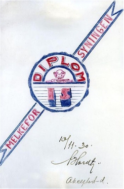 Første skisse til logo, 1930Foto: Diplom-Is<br>